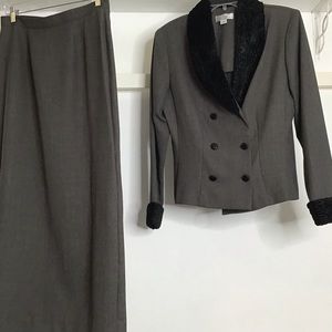 Vintage Gray Skirt Suit